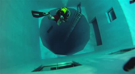 Scuba Diving Feet Deep In One Of The Worlds Deepest Pools
