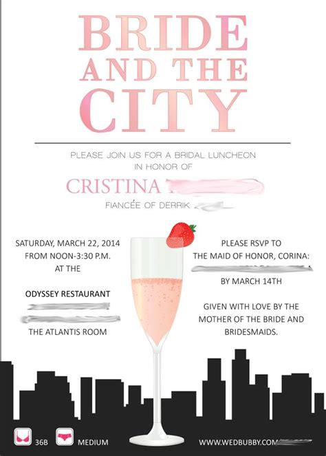 Sex And The City Themed Bridal Shower Invitation Bridal Shower