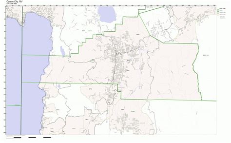 Amazon Carson City County Nevada NV ZIP Code Map Not Laminated