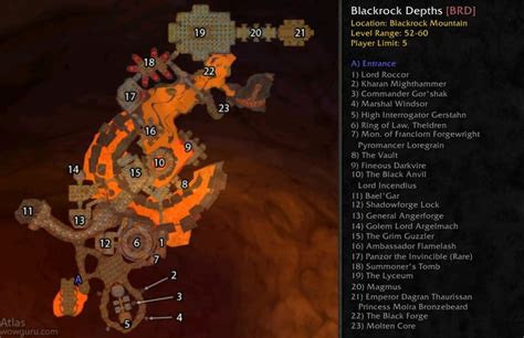 Classic Wow Brd Blackrock Depths Guide Boss Loot Map Blackrock Depths Loot Blackrock