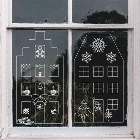 Kreidemalvorlagen drucken / vorlagenmappe fensterd. Weihnachtliche Fensterbilder mit dem Kreidemarker