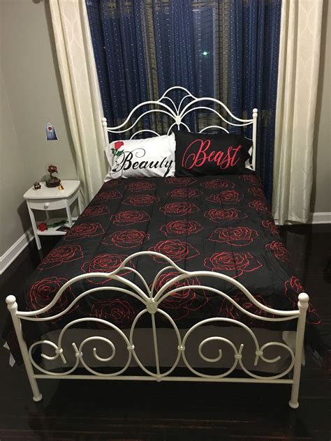 There would be two chairs (obviously one for belle) and a profusion of classic books climbing the walls. Beauty and the Beast Bed | Big girl bedrooms, Bed, Girls ...