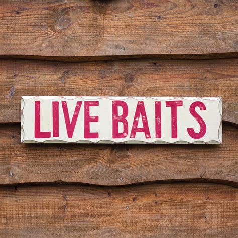 Live Baits Sign By Ctw Home Collection