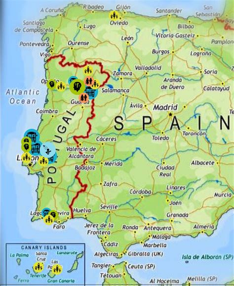 Mapa De Portugal E Espanha Juntos Thujamassages
