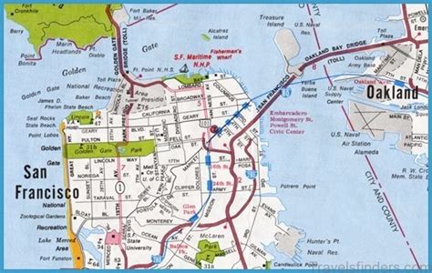 San Francisco Golden Gate Park Map Travelsfinderscom