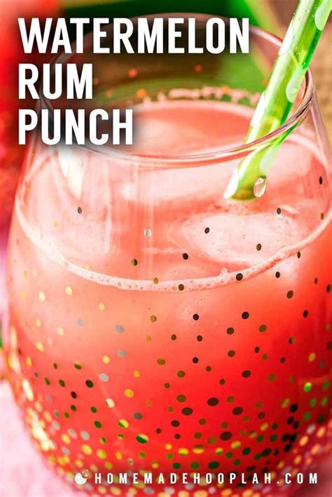 Watermelon Rum Punch A Refreshing Watermelon Alcoholic Punch With