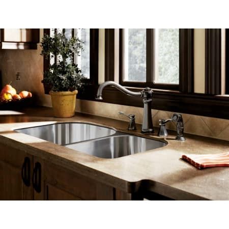 When i was asked to review the indi spot resist stainless microban kitchen faucet by moen i jumped at the chance. Moen 7068ORB Oil Rubbed Bronze Double Handle Kitchen ...