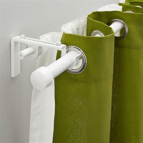 Product details the length is adjustable. RÄCKA / HUGAD Double curtain rod combination - white - IKEA