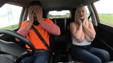 fake driving school big natural tits blonde hardcore sex and facial after near miss with fake