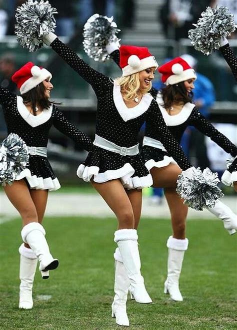 Pin By Eternal Fantasy Inc On Raiderettes Merry Christmas Nfl Cheerleaders Cheerleading