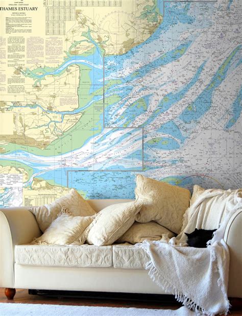 Nautical Chart Wallpaper 1183 Thames Estuary From Love Maps On