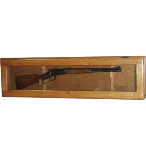 1 Gun Wall Mounted Display Locking Gun Cabinet Rifle Display Case