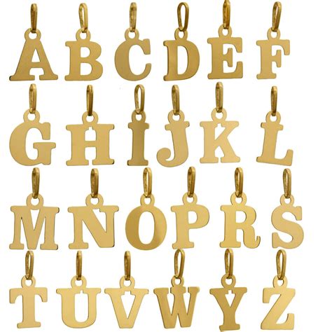 9k Gold Initials Alphabet Letters Pendant Charm Solid 357 9ct Etsy