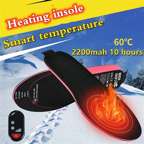 2100mah Heating Insole Usbcharging Smart Remote Control Electric