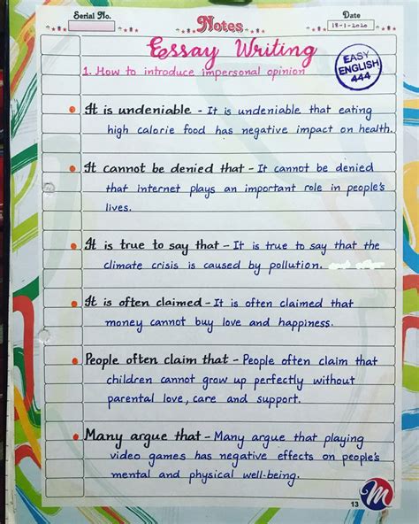 Essay Writing English Phrases Idioms Essay Writing Skills English