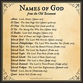 Name Meanings: Old Testament Names of God | Bible knowledge, Names of ...