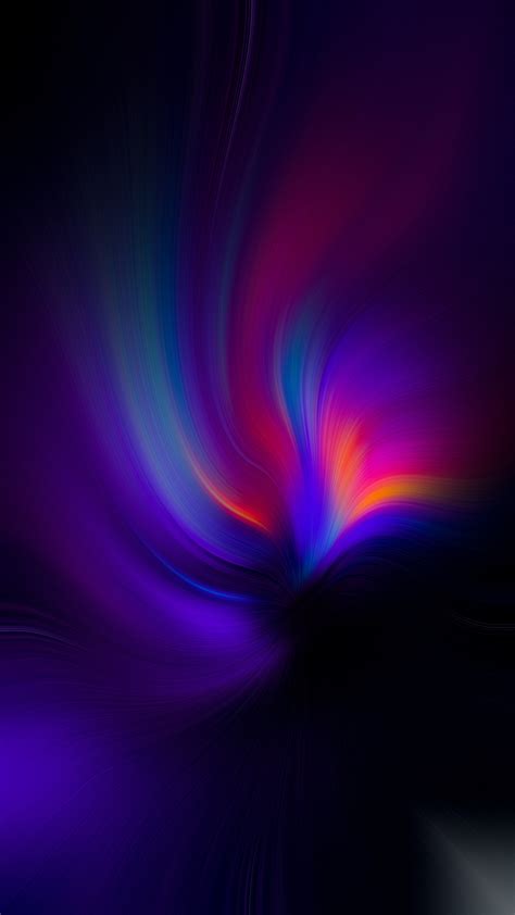 Download Wallpaper 2160x3840 Colorful Forms Abstract Wavy Pattern