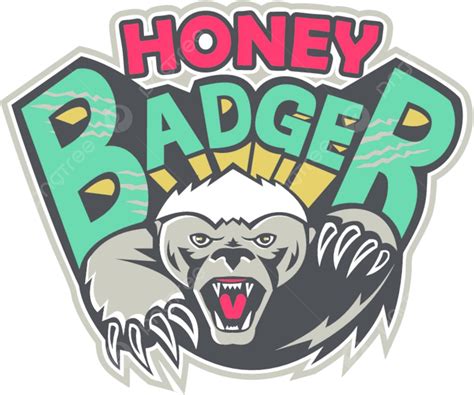 Honey Badger Mascot Front Front Mellivora Capensis Isolated Vector