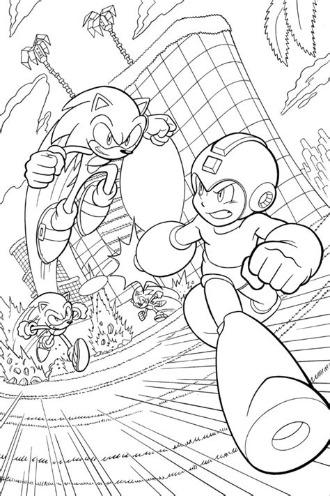 Sonic Vs Mega Man Sketch Gaming