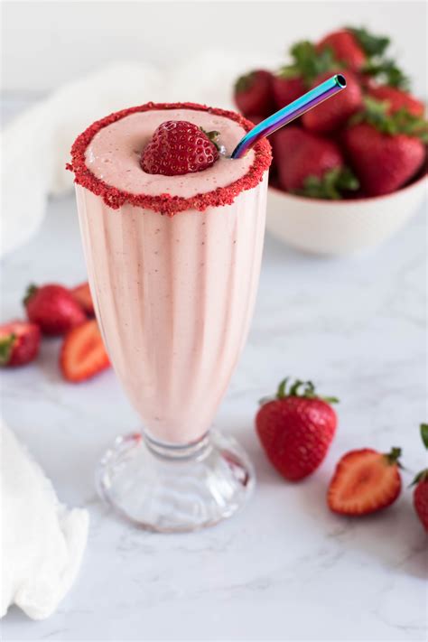 Strawberry Milkshake Recipe With Ice Cream And Milk Powder Peda Deporecipe Co