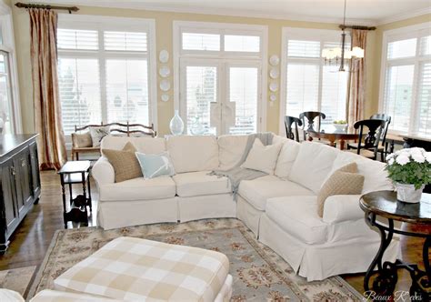 It comes with slipcovers so you don't have to worry about spilling your drink! Pottery Barn Knock Off JCPenney Slipcovered Sectional ...