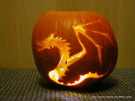 Pumpkin Carving Of Dragon Mayzart