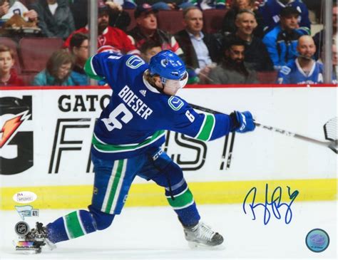brock boeser autographed vancouver canucks 11×14 photo house of hockey