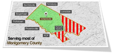Areas served by O'Neill Fence | Serving all of Montgomery ...