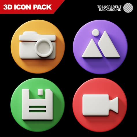 Premium Psd 3d Icon Pack 3