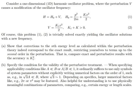 Solved Consider A One Dimensional 1D Harmonic Oscillator Chegg Com