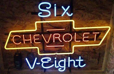 Vintage Chevrolet Neon Sign Neon Signs Chevy Dealerships Chevy