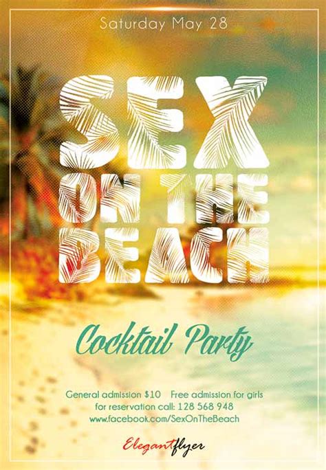 sex on the beach club party free flyer template freebie 33330 hot sex picture