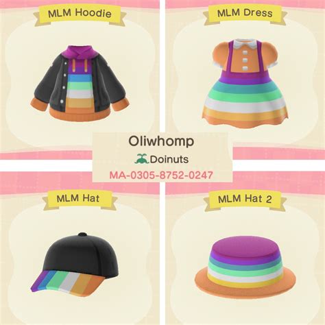 Acnh Mlm Pride Outfits Animal Crossing Custom Clothes Pride Outfit