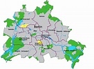 Berlin Karte von Bundesländer | Landkarte Deutschland Regionen Politische