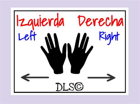Izquierda Y Derecha Left And Right Teaching Resources