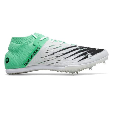 New Balance Womens Md800v6 Track Spike Shoes White With Green