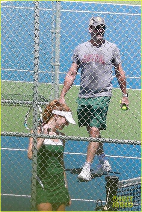 Photo Jon Hamm Tennis With Anna Osceola Photo Just Jared