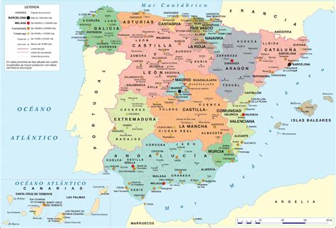 Mappa Della Spagna E Cartina Interattiva Comunità Autonome