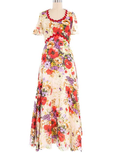 1970 s floral printed maxi dress gem