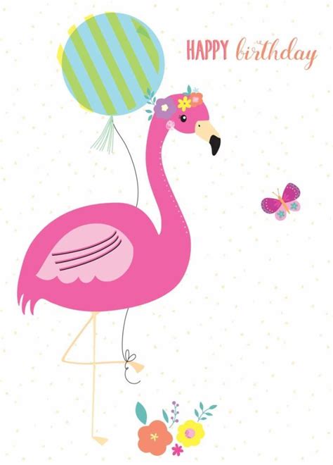 Faye Buckingham Flamingo Happy Birthday Art Happy Birthday Cards