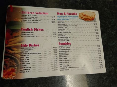 Carta De Comida Rápida Westhoughton Indian Tandoori Takeaway Bolton