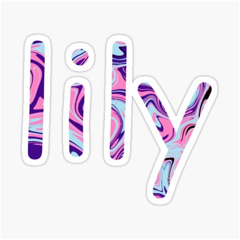 Lily Name Stickers Redbubble
