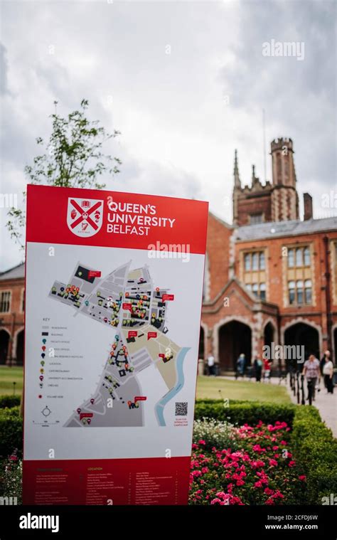 Map Of Queens University Belfast Northern Ireland Stock Photo Alamy