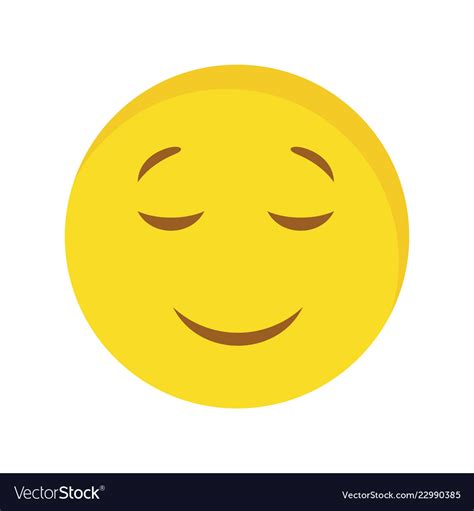 Calm Emoji Icon Royalty Free Vector Image Vectorstock