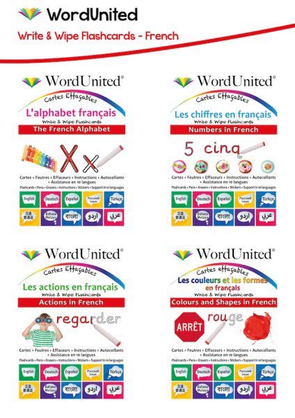 Write And Wipe French Pack Alphabet Numbers Colours And Shapes And