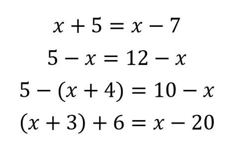 Ecuación De Matemáticas Partes Tipos Soluciones Ejemplos Y Más