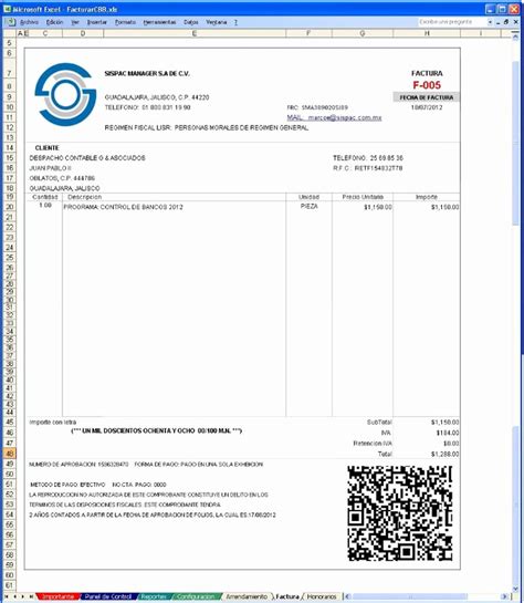 50 Formatos De Facturas En Excel Ufreeonline Template