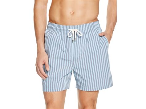 Solid And Striped Fall Classic Striped Swim Trunks In Blue For Men Lyst