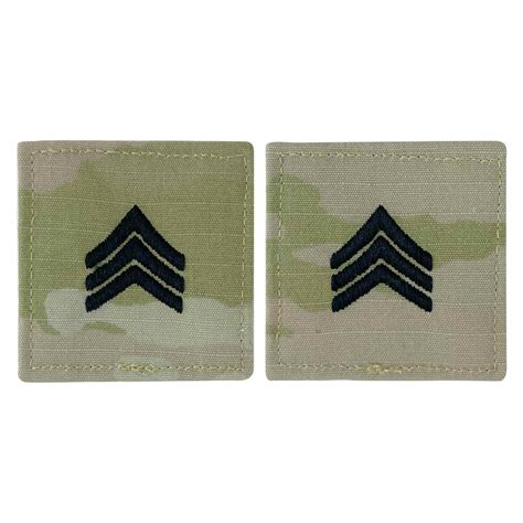 Army Sergeant Embroidered Rank Insignia For Army Ocp Uniform Vanguard