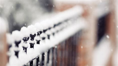 Winter Snow Fences Depth Of Field Wallpapers Hd Desktop And